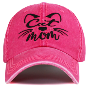 Basebollkeps – Cat Mom – Rosa
