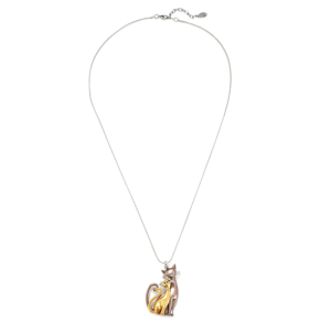 Belle Miss – Halsband i mässing – Kattmotiv – Guld