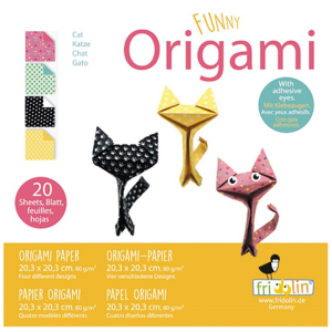 Origami – Katter – 20 × 20 cm