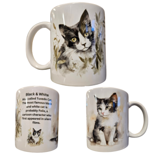 Mugg – Cat Breeds – Black & White – Porslin – 325 ml