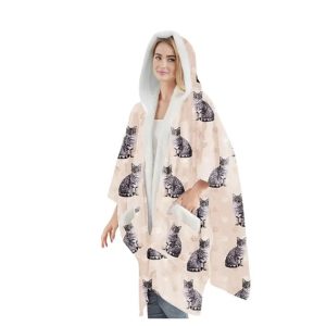 Snuggs – Filt-Hoodie – Silver Tabby
