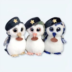 Grön militär uggla plysch