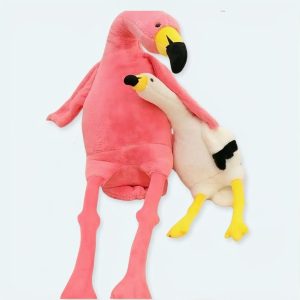 Jättepläd med rosa eller vit flamingo