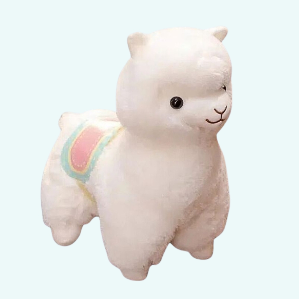 Vit lama plysch
