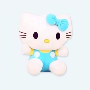 Blå hello kitty-gosedjur