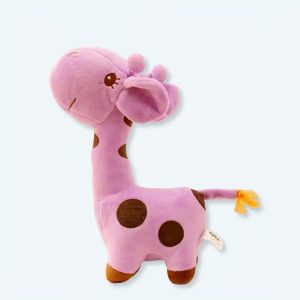 Söt lila giraffmjukisdjur