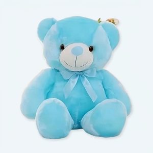 Blå led-teddybjörnkudde