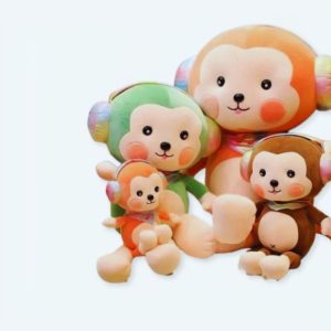 Röd kawaii apa plysch