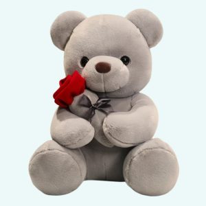 Alla hjärtans dag-nalle med ros