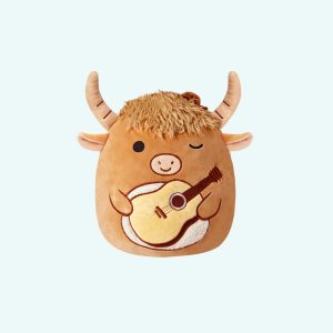 Gosedjur squishmallow tjur med gitarr