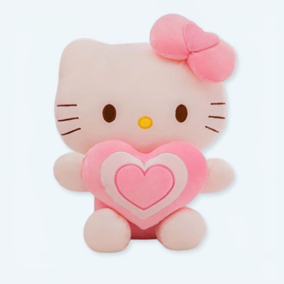 Gosedjur hello kitty med ett hjärta