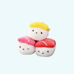Mjuk och söt sushikudde i plysch