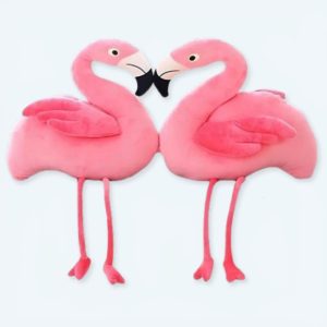 Jättelik rosa flamingo plysch