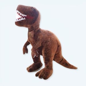 Djärv brun tyrannosaurus plyschleksak