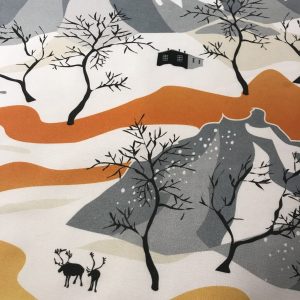 Tyg Norrland orange/gult